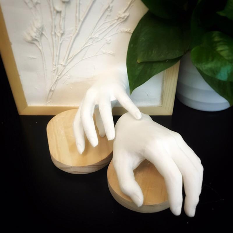 石膏手模diy手膜型石膏3d模型摆件克隆粉石膏粉模型粉手办造型