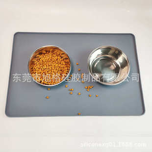 加高加大硅胶宠物喂食垫 厂家新品 方形硅胶宠物餐垫防溢防水防漏