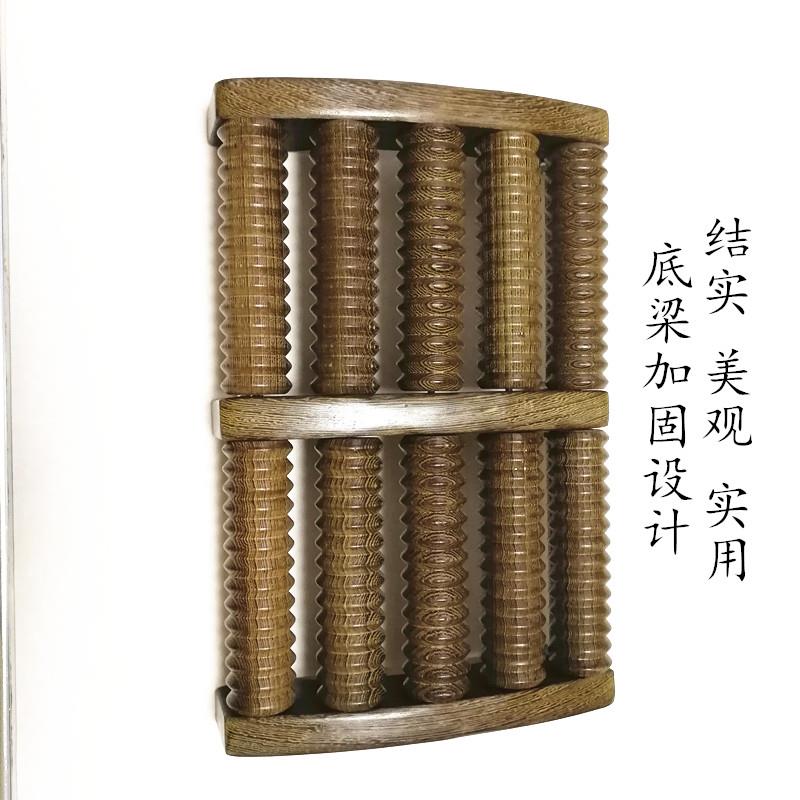 高档鸡翅底木脚底按摩器步实木足部滚轮式木质家用穴位搓脚足按排