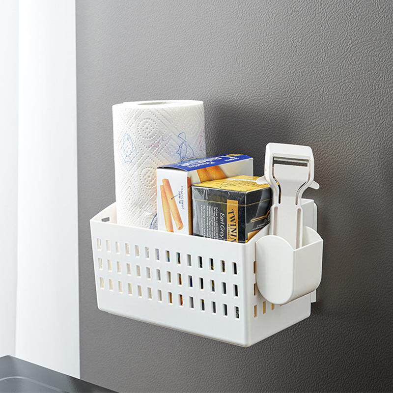 NSH.磁吸置物架冰箱侧面保鲜膜收纳盒磁铁免打孔壁挂式磁石储物盒