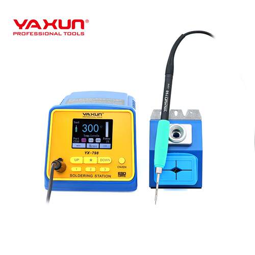 YAXUN智能电烙铁c210/245/115通用焊台手柄65w快捷温度设置中英文