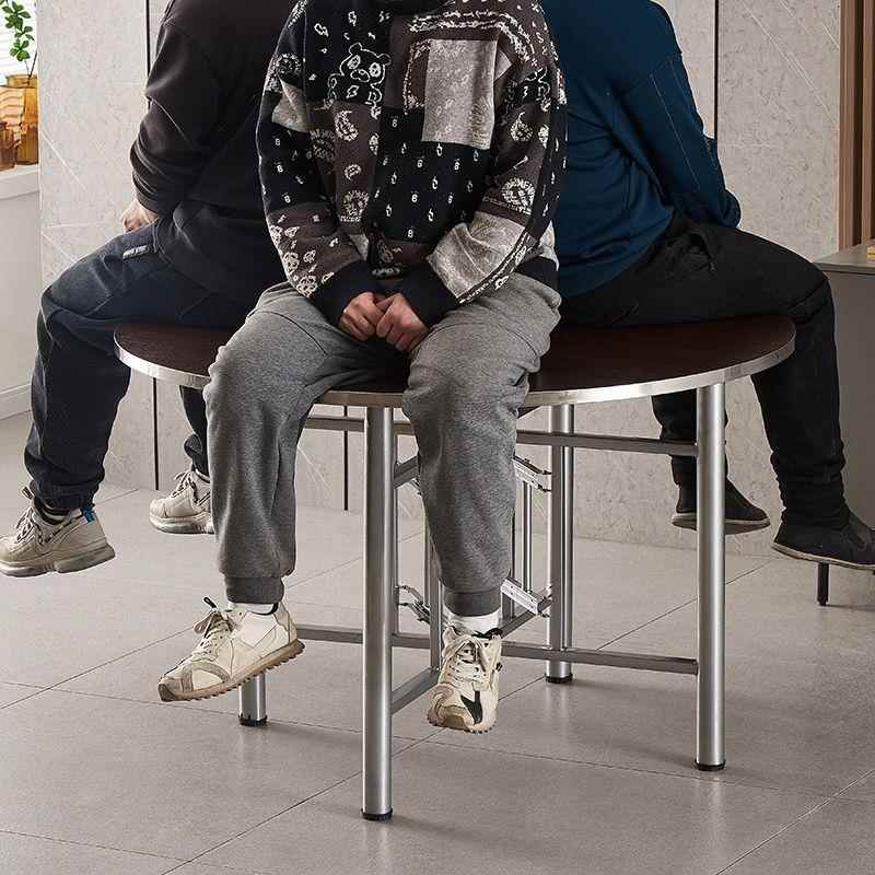 加边厚大圆桌不锈3c8aeSDC钢简约圆桌酒用店家10人饭桌宴席耐用圆
