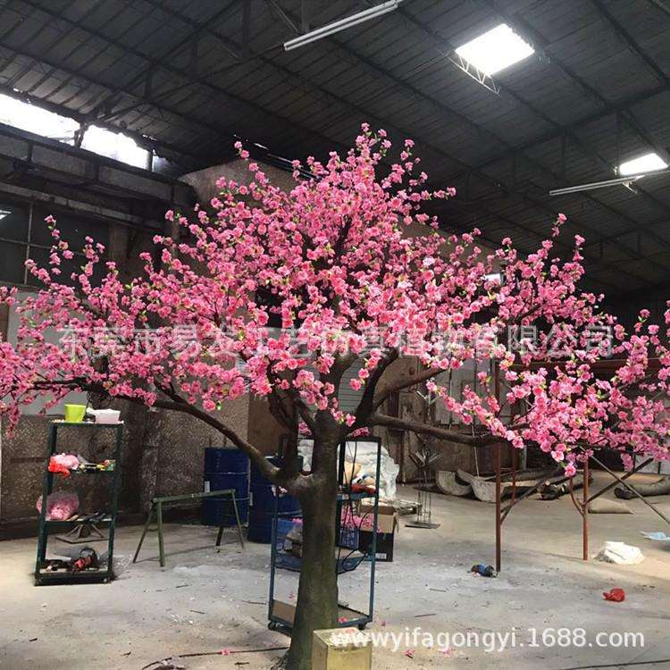 仿真桃花树仿真婚庆道具装饰树大型玻璃钢室内外装饰仿真树