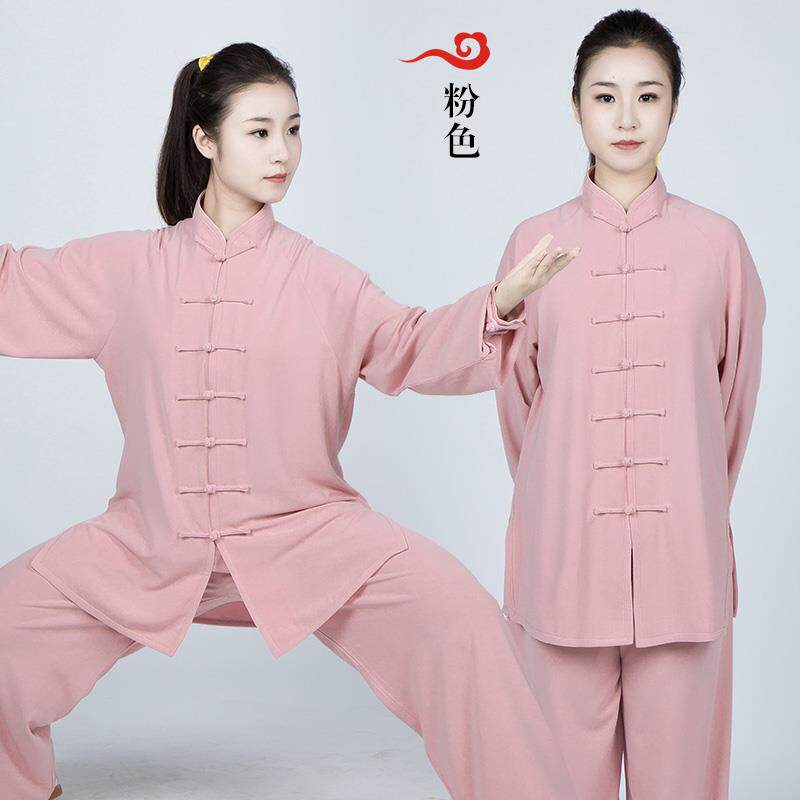 新款太极服女式式新八中段锦太极练服男武日常穿着薄式术表演服