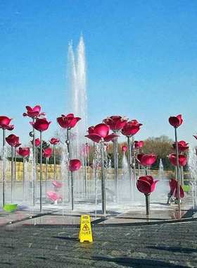 户外园林景观金属仿真花朵雕塑落地摆件招商中心商场装饰创意插件