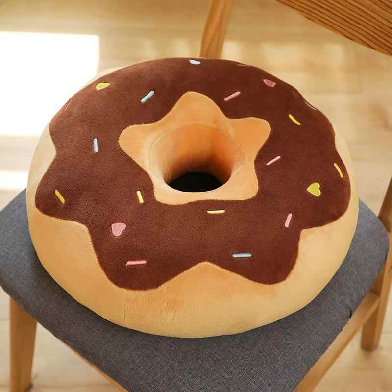 仿真甜甜圈抱枕毛绒玩具靠垫食物面包圈坐垫午睡枕拍照道具礼物