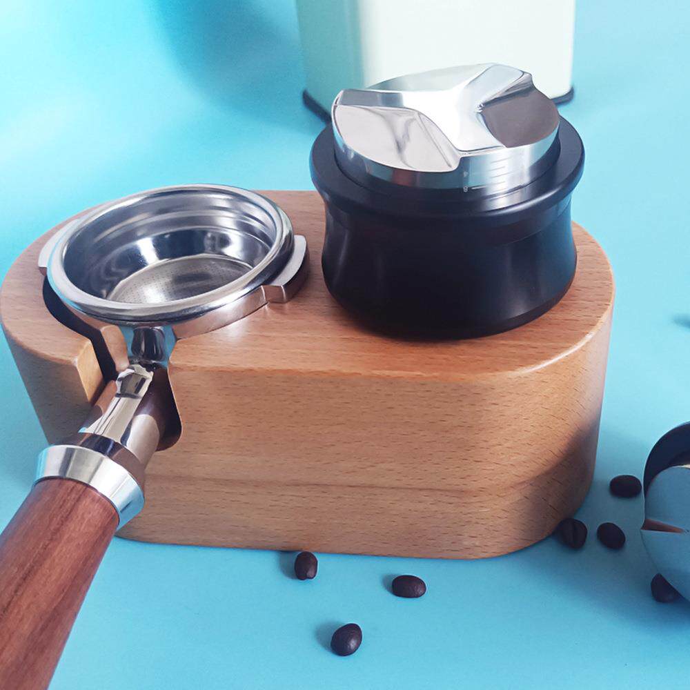 咖啡压粉器51/53/ 58mm不锈钢平底菱形弹力布粉器压粉锤咖