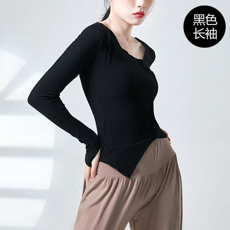古典舞考形体功服长袖指健身现代瑜伽练女舞蹈艺上衣韵套身服服装