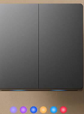 【跨境】zigbee 4gang底部蓝绿LED指示灯Tuya Wi-Fi智能翘板开关