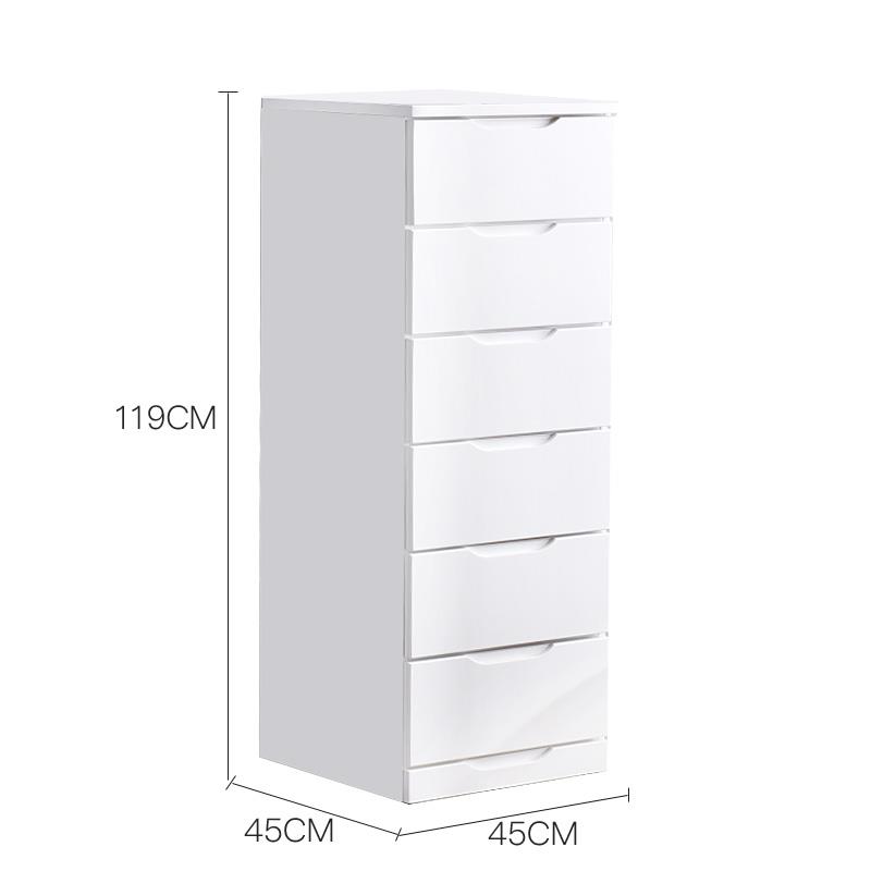 高档53/45cm抽屉式收纳柜实木家用储物五斗橱木质柜夹缝角隙边角