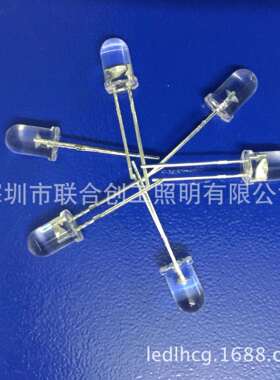 5mm圆头26000-28000mcd白光LED灯珠 LED圆头正白光7-8LM 低光衰