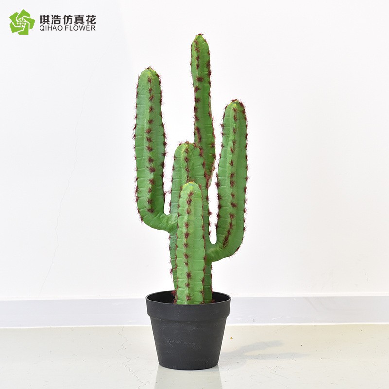 北欧仿真植物仙人掌盆 家居仙人柱办公室装饰摆件 热带仿真仙人掌