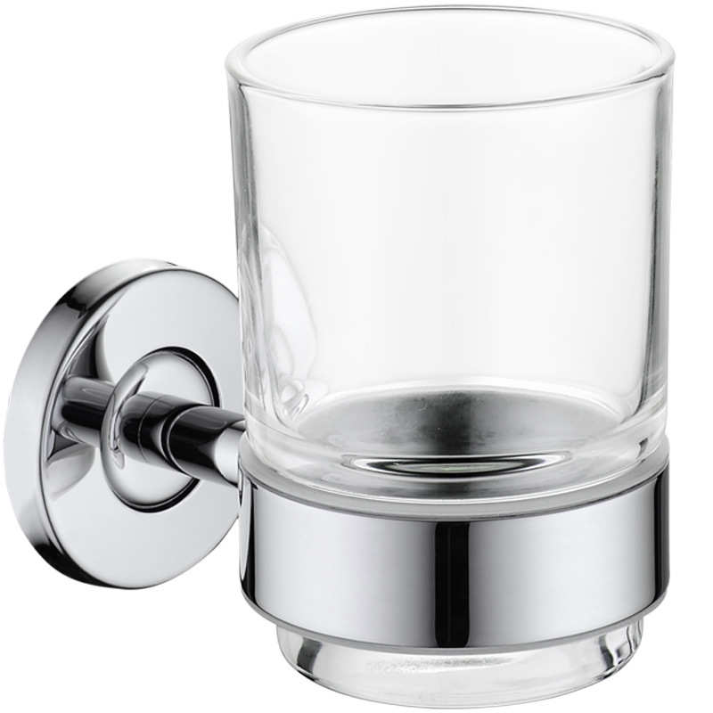 304工程杯牙刷置镀铬杯不锈钢物漱口杯浴室杯架单架单卫生间酒店
