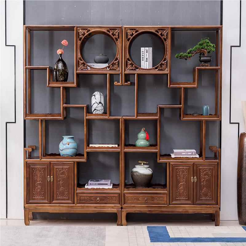 博古实木宝阁中式客厅茶古董架叶GD-358多展示陈列柜茶室摆件置物