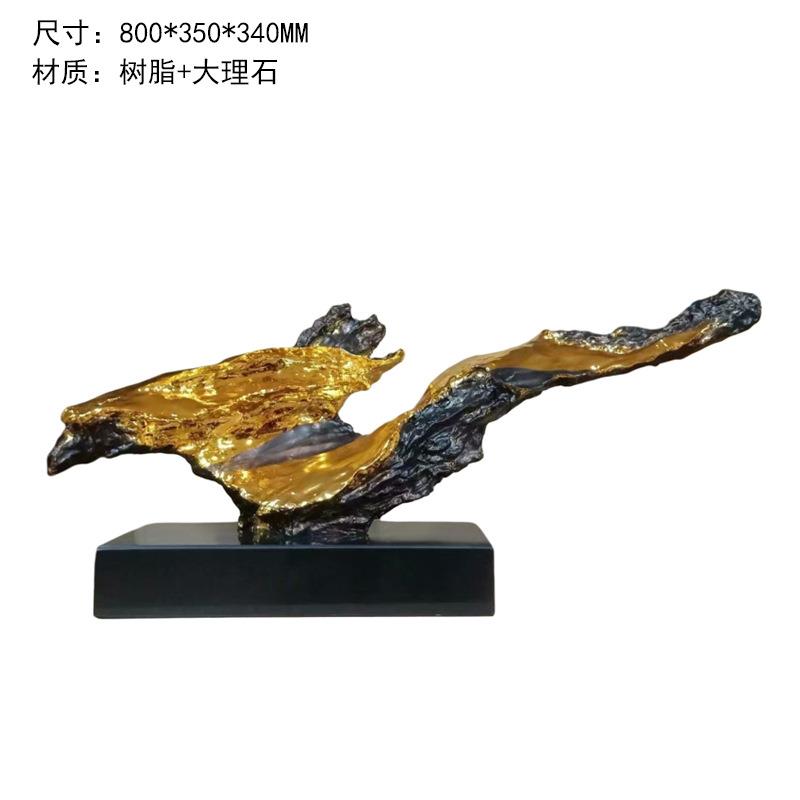 美豹新中式雕塑摆件售楼处艺术品装置样板房玄关酒店大堂走廊摆设