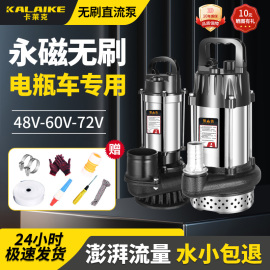 无刷直流潜水泵，电瓶车直流泵12v24v48v60v72v不锈钢，小型抽水泵