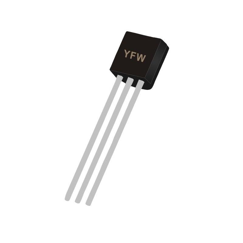 功率三极管 BC546 TO-92封装印字 YFW BC546 YFW/佑风微 - 实物图