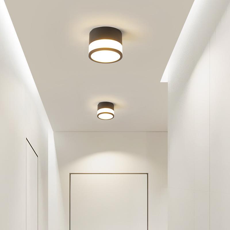 663筒灯现代极简新款形过道灯家用廊圆装吸顶灯家用玄明关入走户