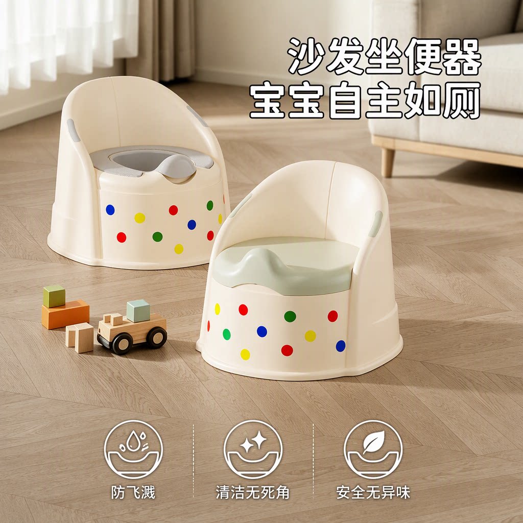 儿童马桶坐便器男女宝宝婴幼儿防飞溅带靠背训练厕所家用便盆