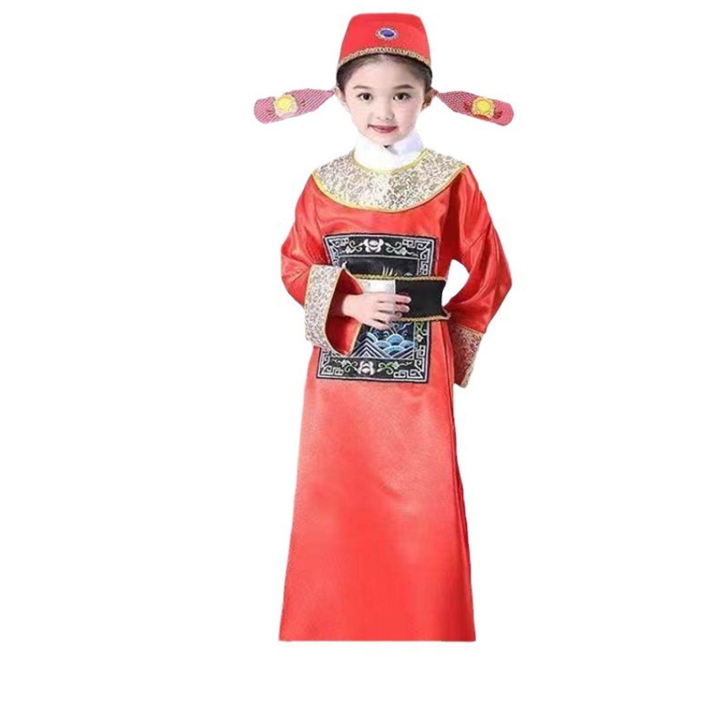 幼儿状元服装状元郎毕业典礼儿童芝麻官女驸马戏曲京剧演出服官服