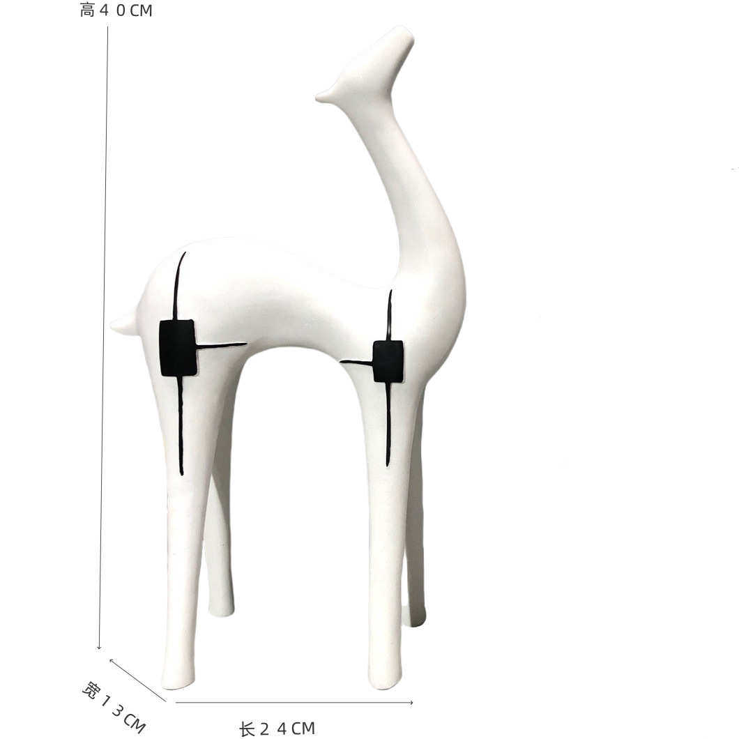 抽象艺术奢摆件风中式劲创意长轻家居装饰客厅工艺品装饰摆件鹿