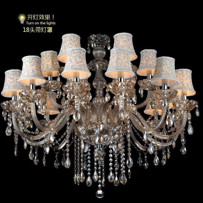 欧式水晶吊灯蜡烛灯简约现代大气卧室餐厅灯具家用LED美式别墅灯