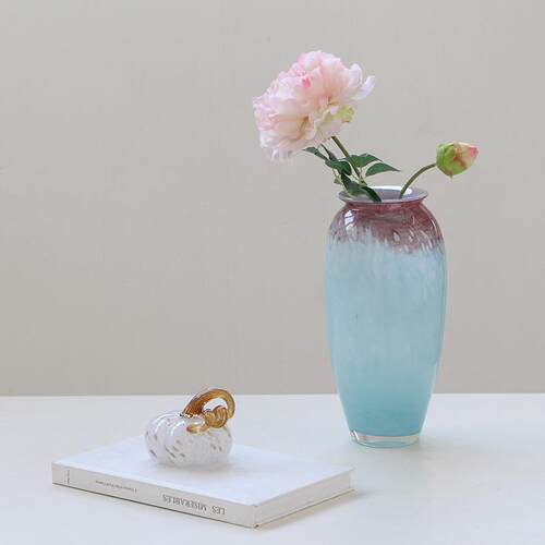 北欧艺术玻璃花瓶餐桌台面居家鲜花装饰客厅酒柜玄关软装花瓶