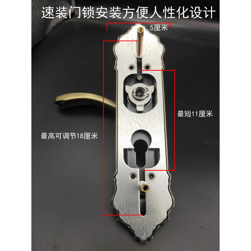 仿欧式青古铜实8CEV门卧室房间锁内木门厨房卫生5间木门把手通用