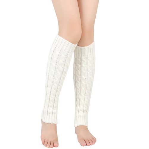 宽松护腿加厚保针织毛线袜套护膝盖长筒靴套堆堆脚脖子防寒