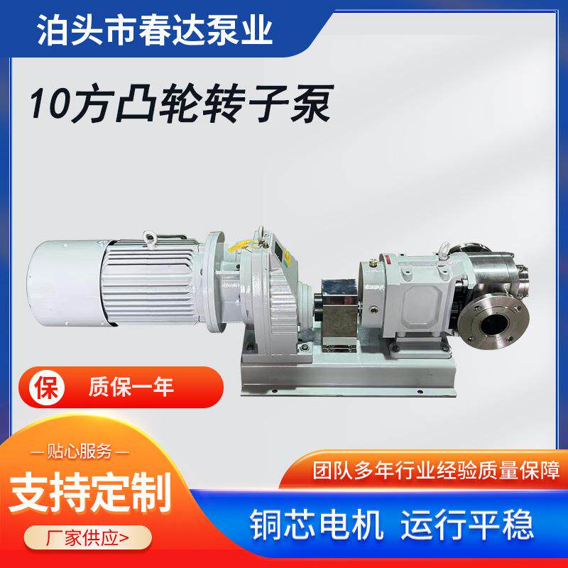 凸轮齿轮泵转子泵双支撑稳定不锈钢蠕动泵火锅底料巧克力输送泵