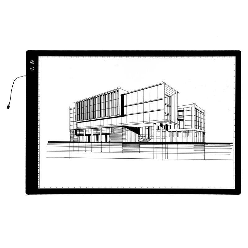 A1充电款三色温拷贝台发光刻度拷贝板A2临摹板国画绘画板钻石画工
