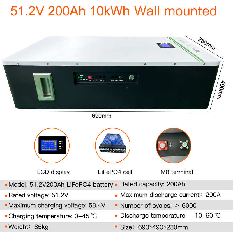 51.2V200Ah pin lithium tích trữ năng lượng mặt trời