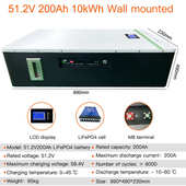 pin mặt lithium trữ 51.2V200Ah lượng tích năng trời