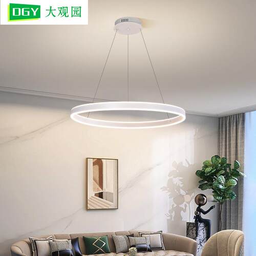 吊客厅灯2706新款简约现代客厅主灯圆环卧2室613灯极简餐厅灯具35