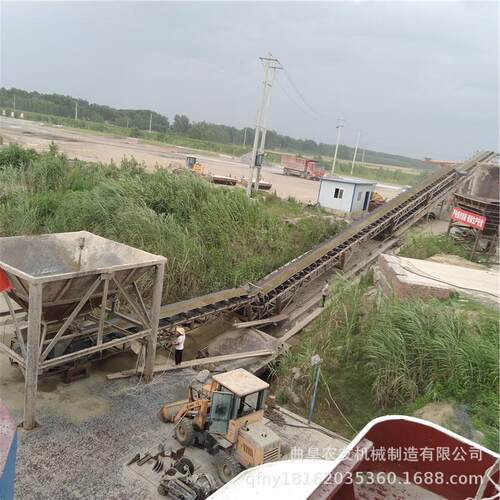 宁波市挡边皮带输送机装车用12m长爬坡输送机电动升降皮带输送机