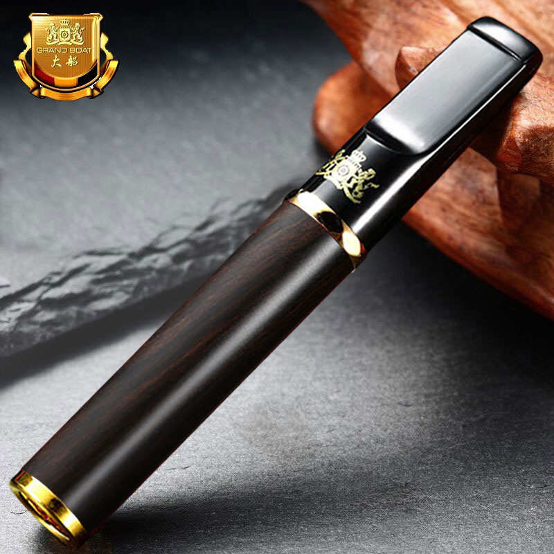 器男士循环型菸现货可黑檀木净实木烟大船过滤器过滤嘴清洗香烟嘴