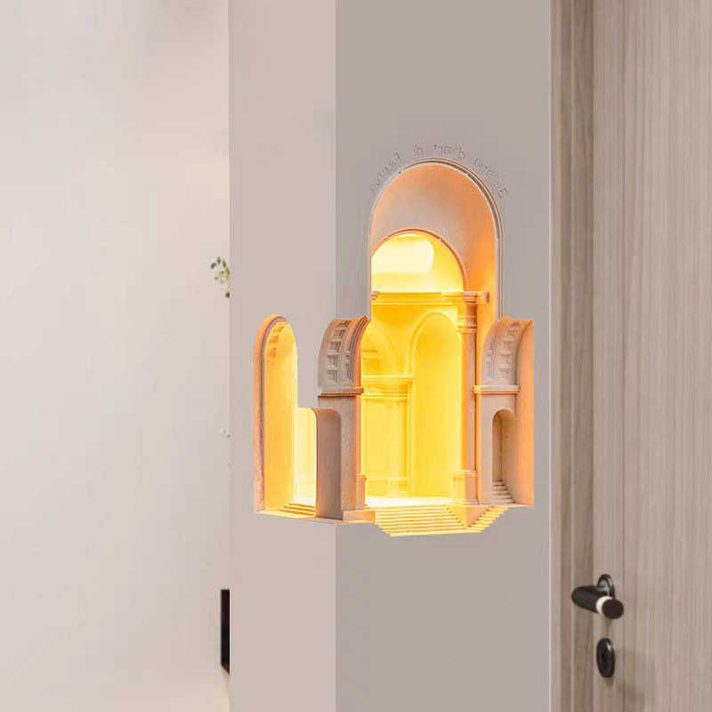 瓦豆对称转角石膏灯 走廊壁灯客厅入户门头预埋墙体嵌入式小夜灯