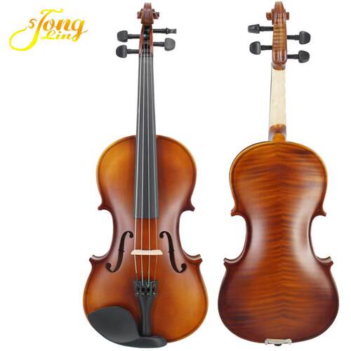 跨境 VIOLIN虎纹夹板学生练习合板出口小提琴 初学者