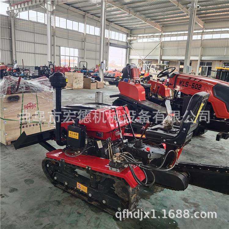 履带式柴油小型开沟机耕田播种旋耕机四驱农业耕地起垄机