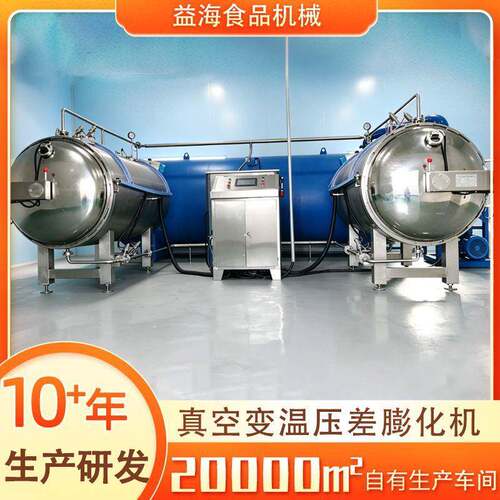 果蔬脆片压差膨化干燥机非油炸果蔬脆片机柿子脆片非油炸加工设备