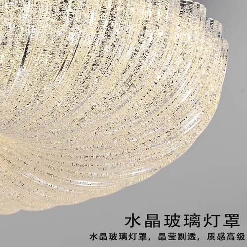 全铜现代简约轻奢水晶南瓜吸顶灯卧室灯大气温馨浪漫过道玄关灯具