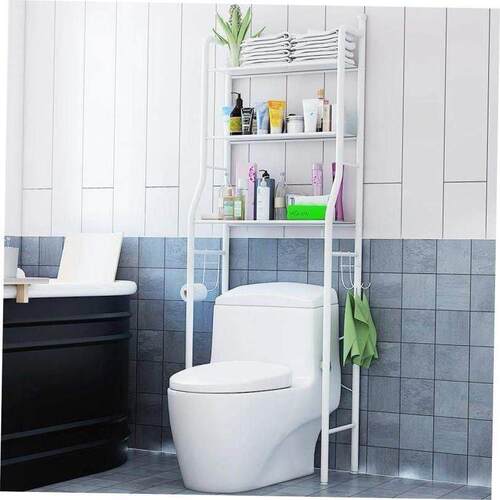 Floor type toilet rectangular wall bathroom shelf clothes
