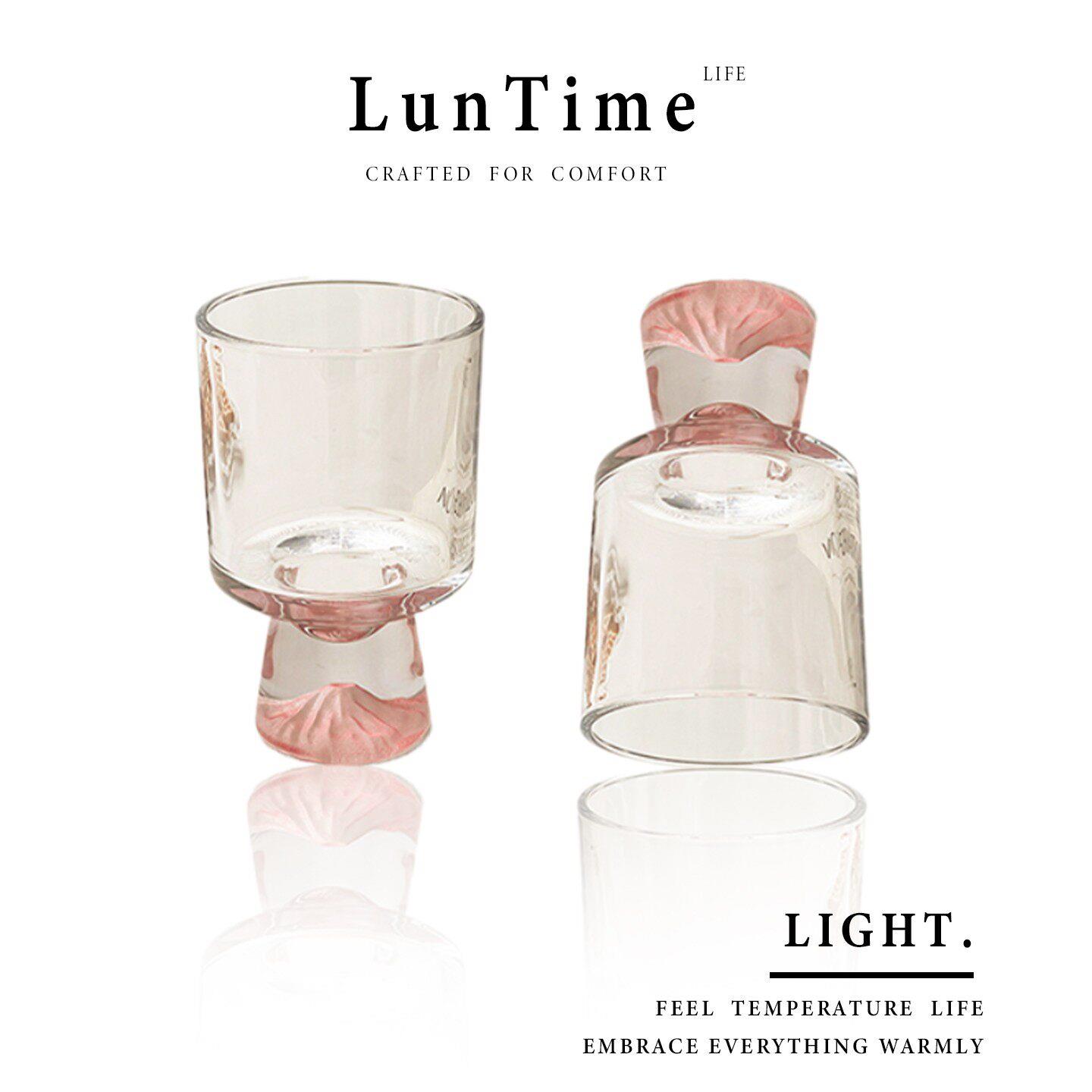 LunTime生活 高颜值轻奢高脚玻璃杯创意小众杯具香槟杯家用水杯