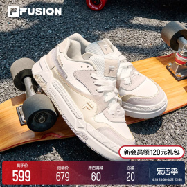 FILA FUSION斐乐潮牌BANK情侣板鞋厚底男女鞋运动潮流街头休闲鞋