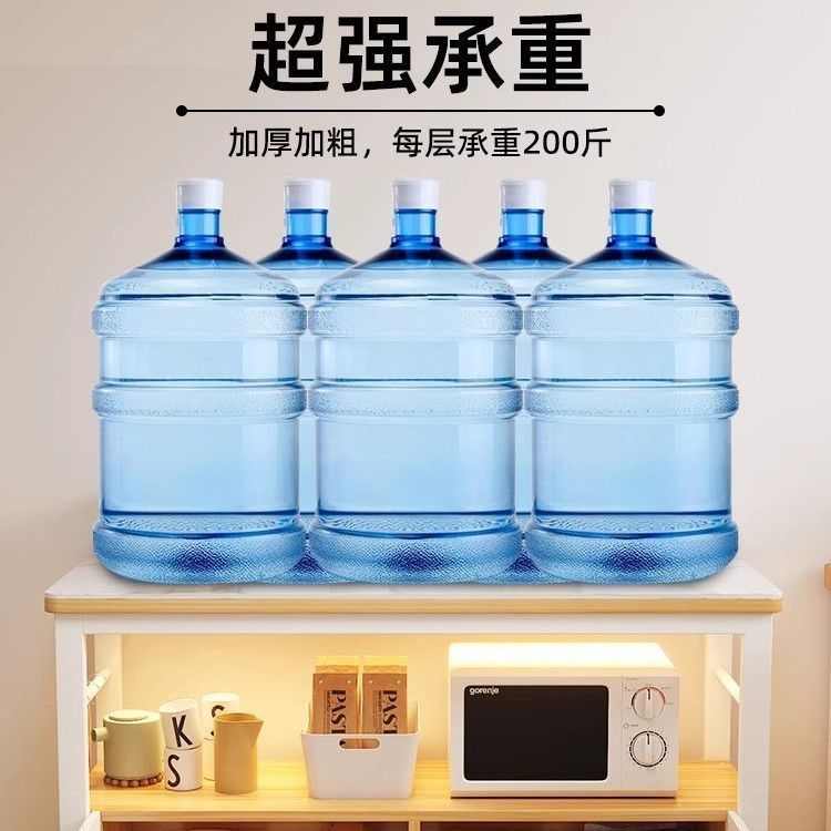 岩板切菜落地置物架家用微波炉厨房操作台双层通用储物柜组合橱柜