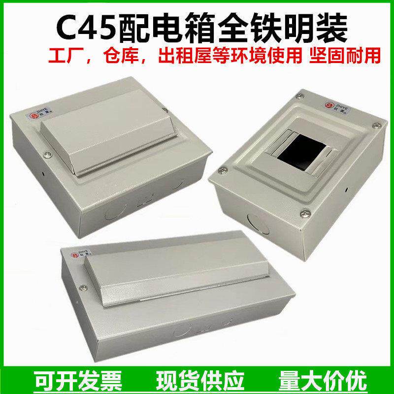C45配电箱致业配电箱漏保空开配电箱全铁明装配电箱漏电开关箱