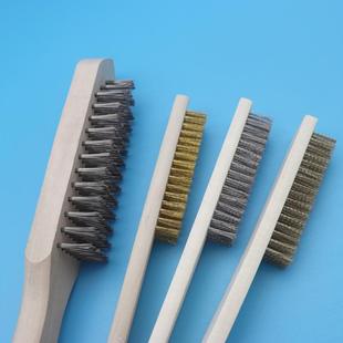 钢丝刷带柄磨除锈硬毛刷不锈钢刷铁丝刷多功能刷长把工业刷子