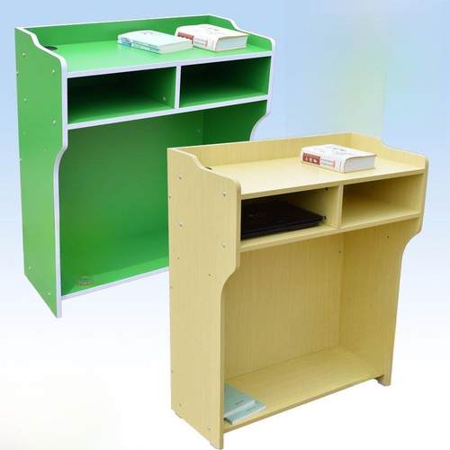 定制学校讲台桌中小学校教师桌幼儿园演讲台老师讲桌培训班发言台