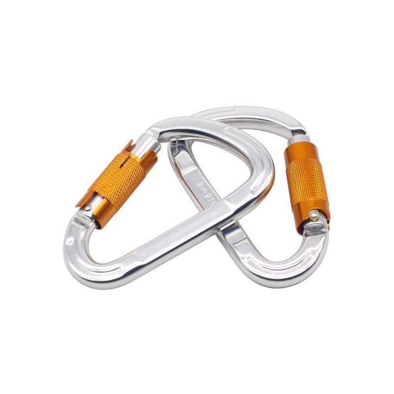 新款自动主锁 自动锁登山扣 25KN climbing carabiner 户外钩环