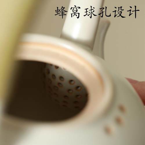 日式苏釉煮茶壶养约生手工简新瓷中式茶馆提梁壶JEU陶烧水打壶陶